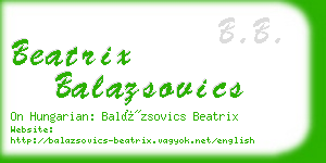 beatrix balazsovics business card